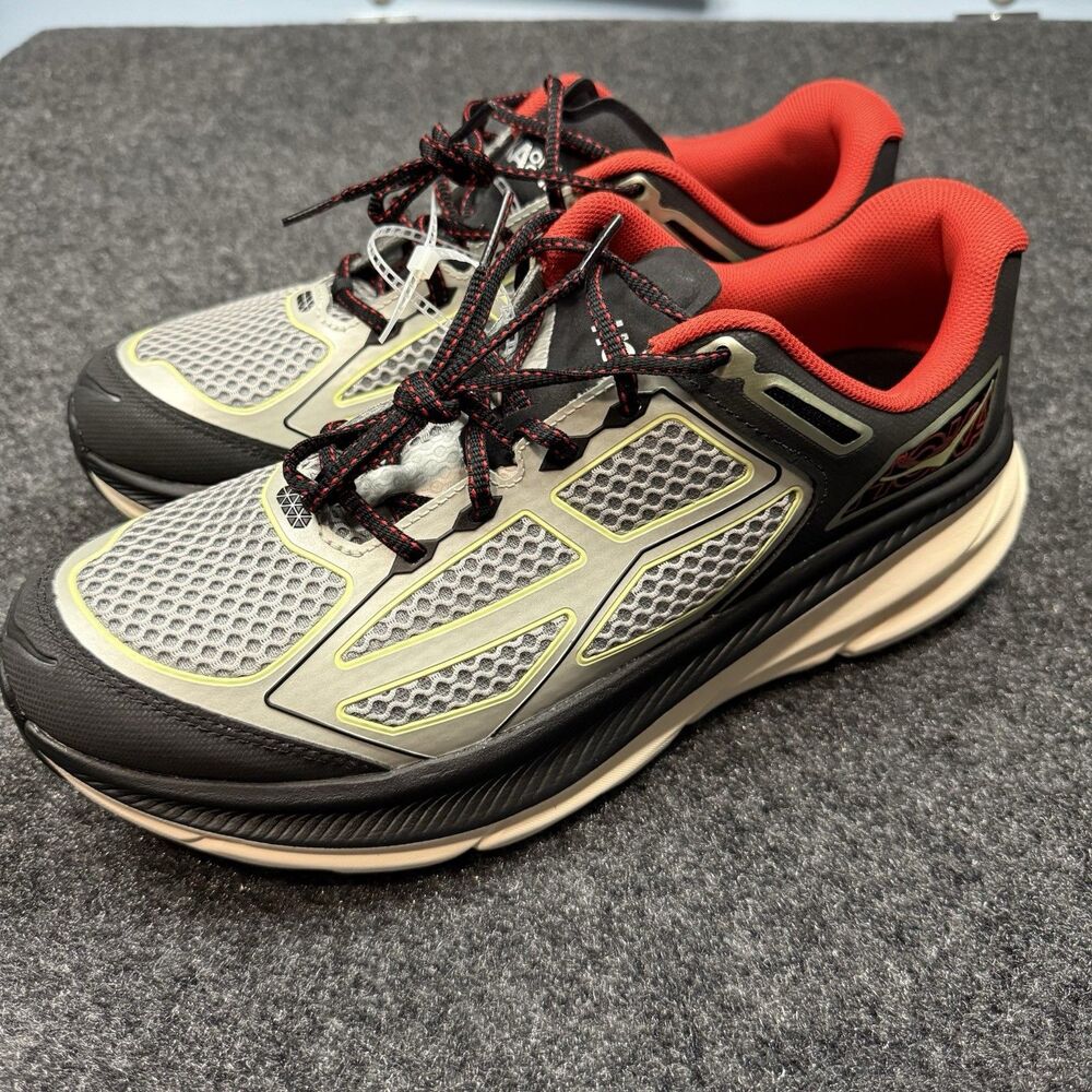 NWOB HOKA Clifton One9 Black Habanero White 1155370-HBN Mens Size 12